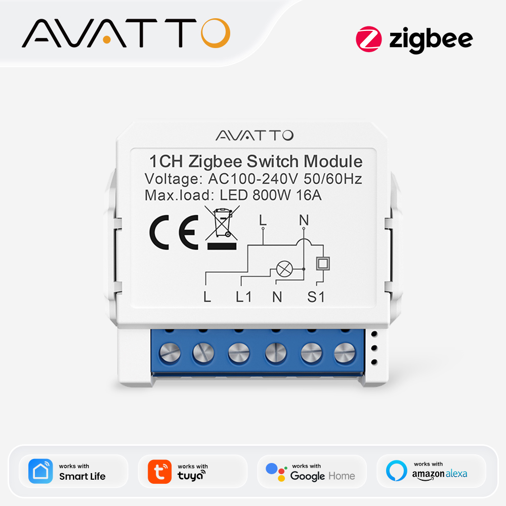 Tuya 4 Channel - AVATTO ZigBee Tuya 1/2/3/4-kanałowy Mini Inteligentny