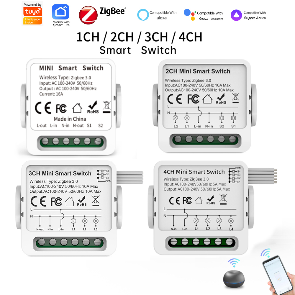 Smart Relay Tuya - Inteligentny przełącznik Tuya Zigbee 3.0 1/2/3/4-kierunkowy,