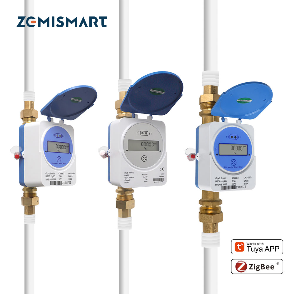 Home Assistant Tuya - Inteligentny ultradźwiękowy licznik wody Zemismart Zigbee