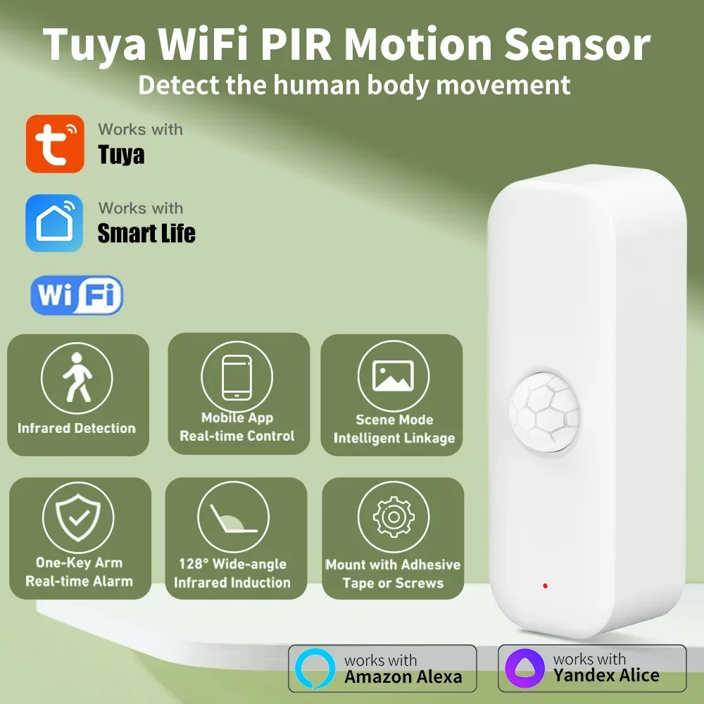 Home Assistant Tuya - Tuya WiFI Czujnik ruchu PIR Inteligentny