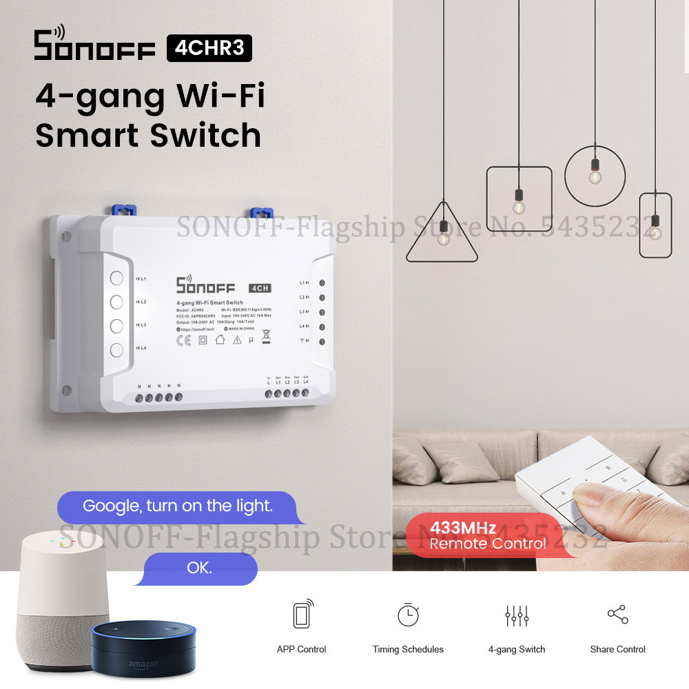 Itead SONOFF 4CH R3 Wifi bezpr – Sonoff recenzja i cena